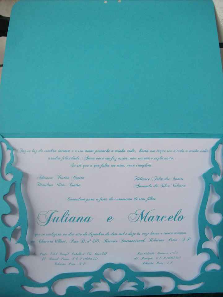 Meu convite de casamento - Parte interna