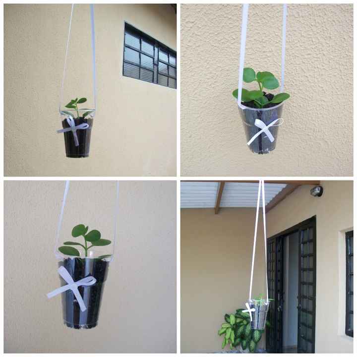Vasinhos suspensos para a decoração - Fácil de fazer!