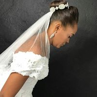 Enfeite de cabelo (noiva cacheada) - 1