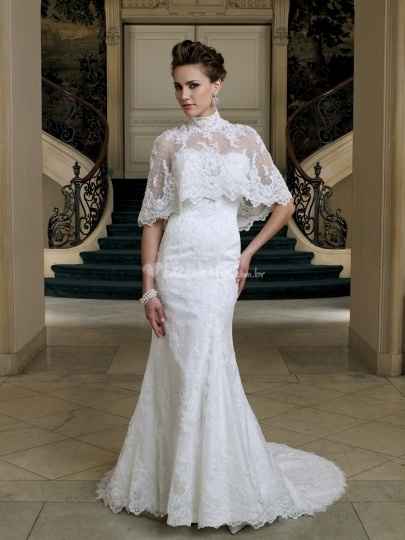 Vestido noiva manga longa