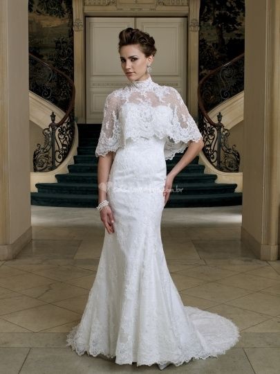 Vestido noiva manga longa