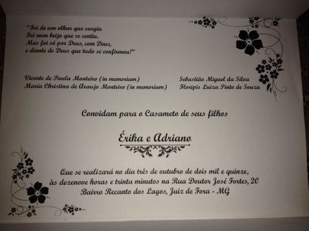 Meu convite de casamento (eu fiz) - 1