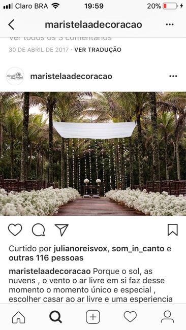 Casar ao ar livre ❤️ - 2
