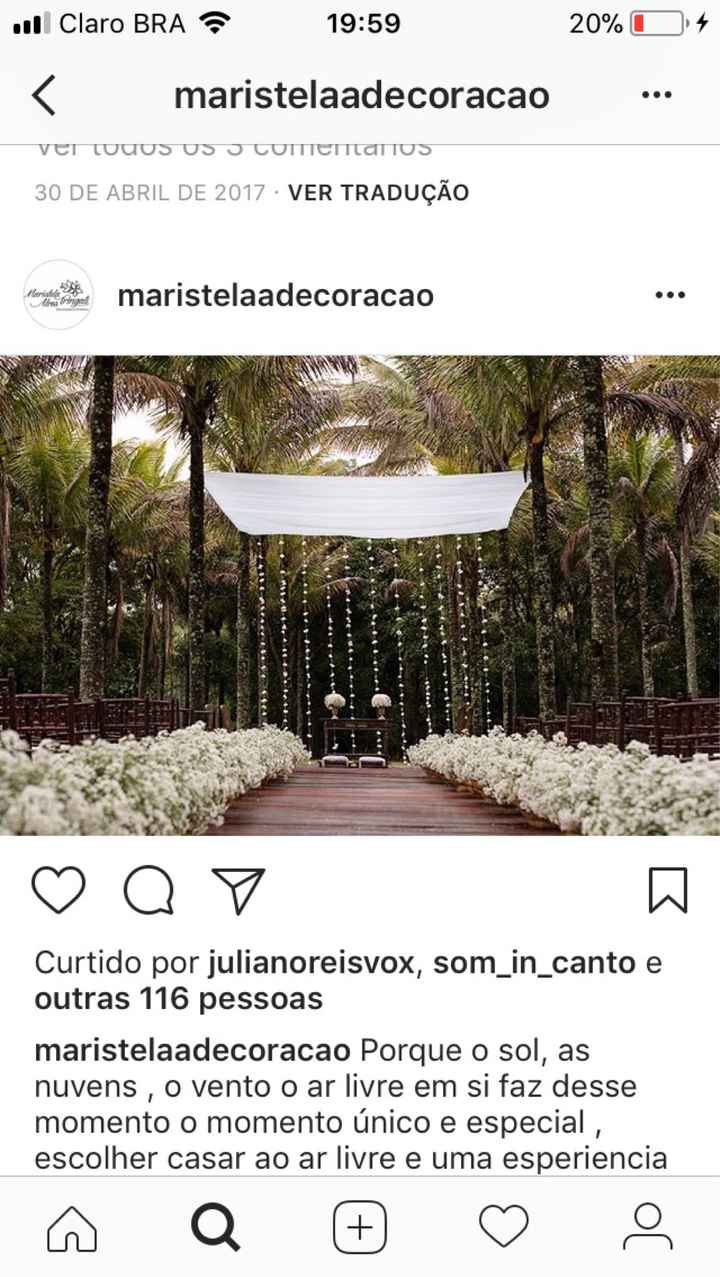 Casar ao ar livre ❤️ - 2