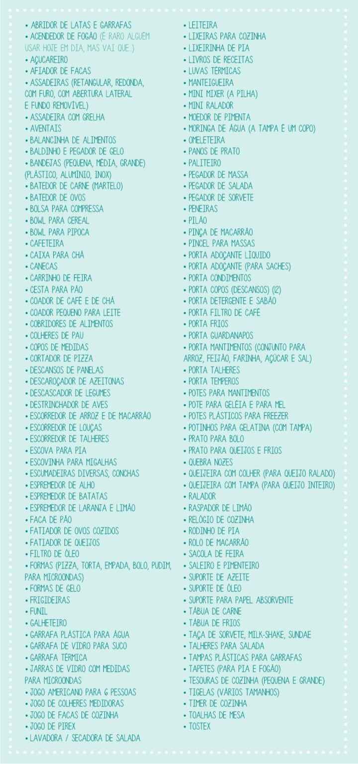  Lista de Presentes - Chá de Panela - 2