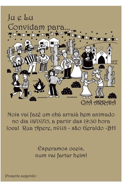 Convite do meu Chá de panela
