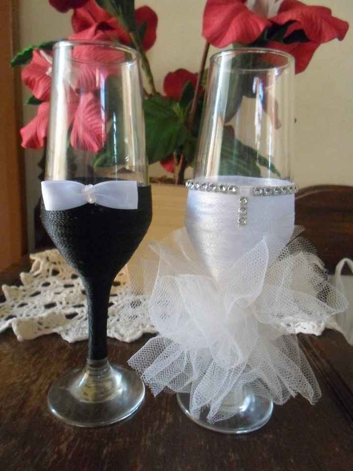 Taças para brinde dos noivos