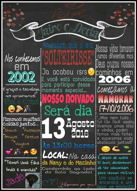 Convite dos padrinhos - diy - 1