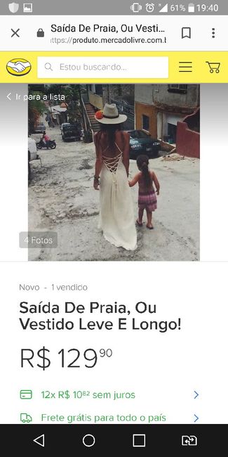 Vestido branco pré wedding diferente - 1