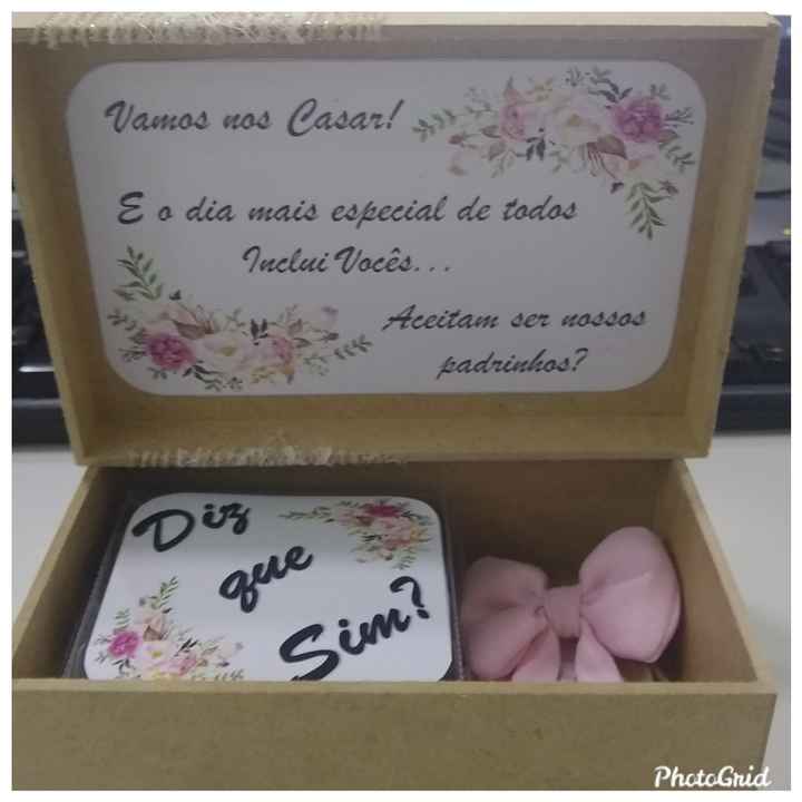 Convite padrinhos diy - 2