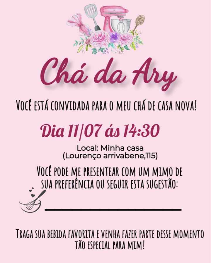 Presente chá de casa nova - 1