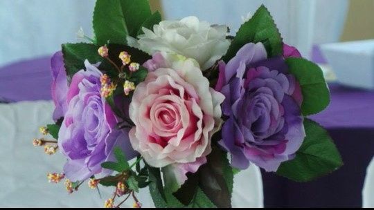 Meu casamento nas cores roxo e creme - 2