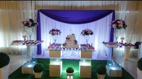 Meu casamento nas cores roxo e creme - 4