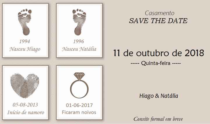 Primeiro Save The Date 