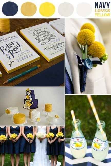 Paleta azul escuro e amarelo