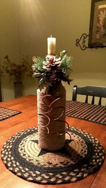 Inspiração - decoração com garrafas e potes de  vidro - 2