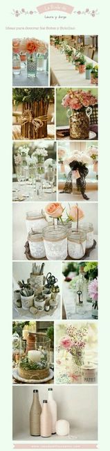 Inspiração - decoração com garrafas e potes de  vidro - 4