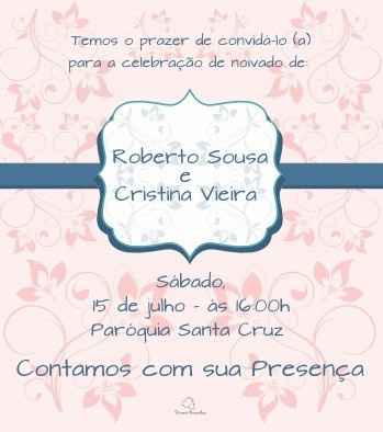 Simples, mais para noivado está ótimo. Ai vc capricha no convite de casamento.