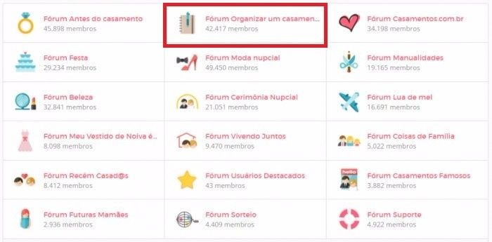 O Fórum que mais gosto Organizar Um Casamento