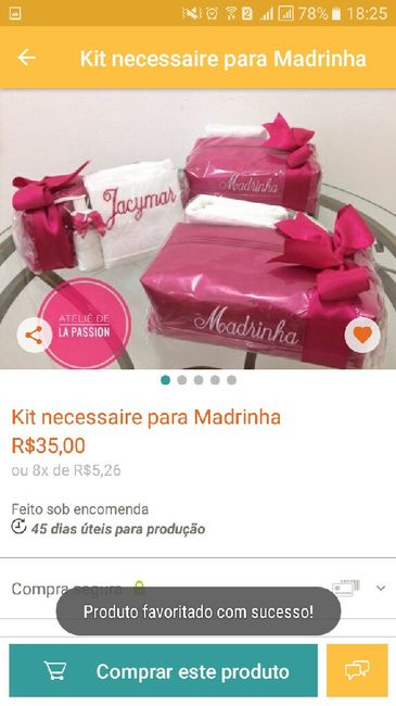 Lembrança para madrinhas - 1