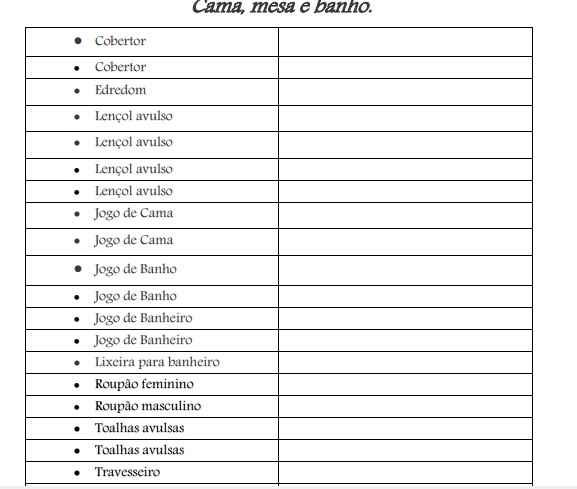 cama, mesa e banho
