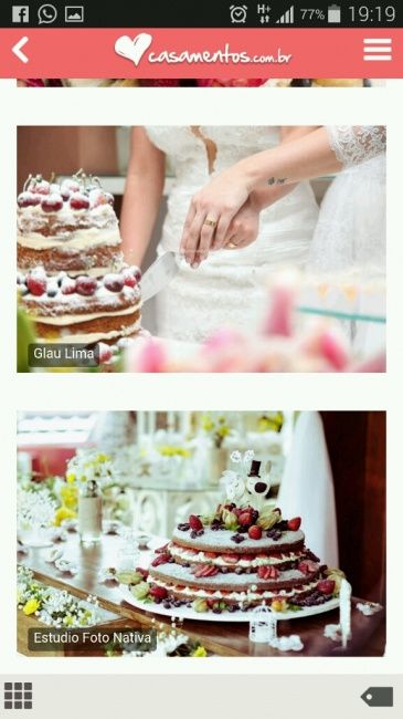 Bolo de casamento. - 2