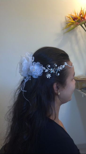 Acessório testa e flor