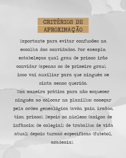 Vai montar a lista de convidados? Então agora que começa a luta .... Vai aqui algumas dicas maravigold! 4