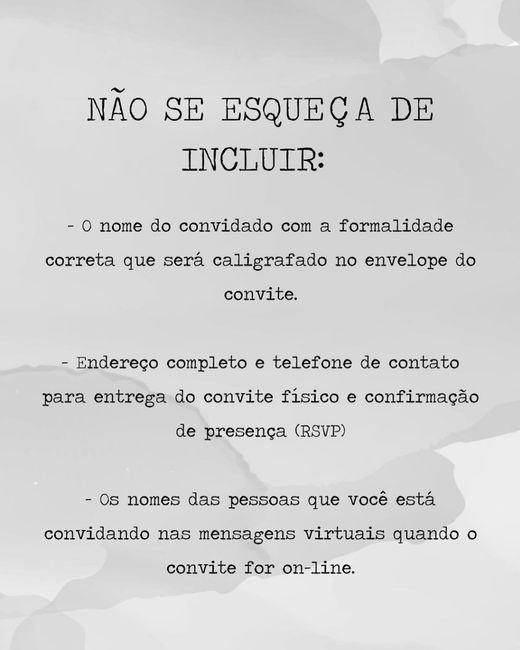 Vai montar a lista de convidados? Então agora que começa a luta .... Vai aqui algumas dicas maravigold! 6