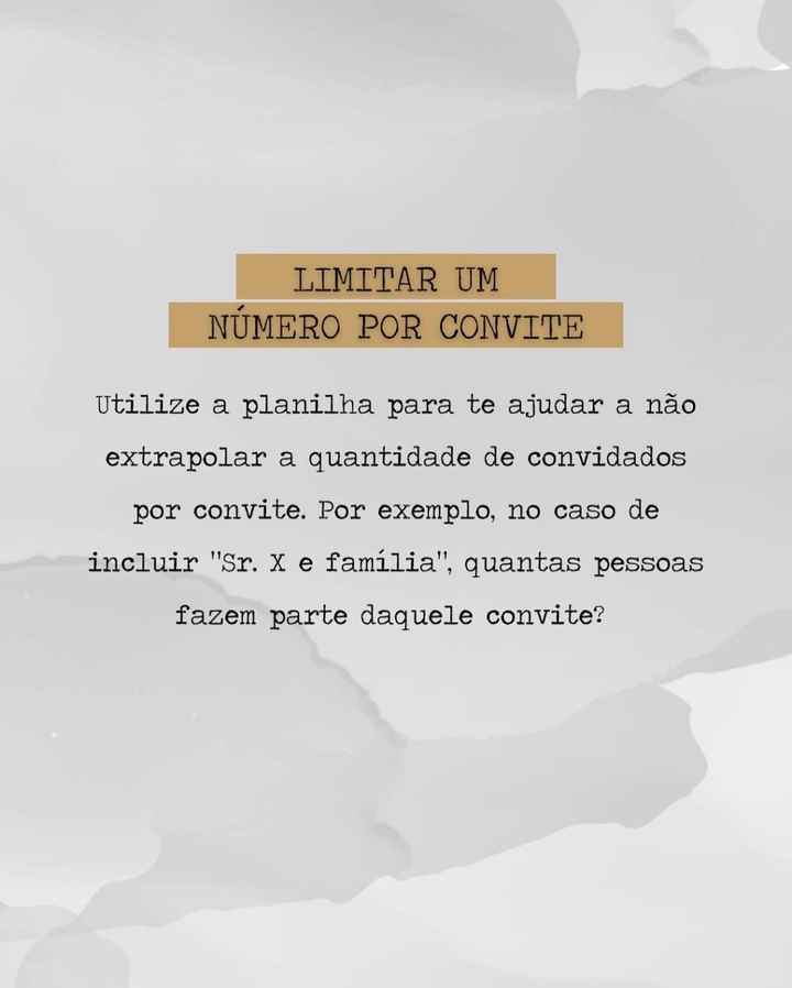 Vai montar a lista de convidados? Então agora que começa a luta .... Vai aqui algumas dicas maravigo