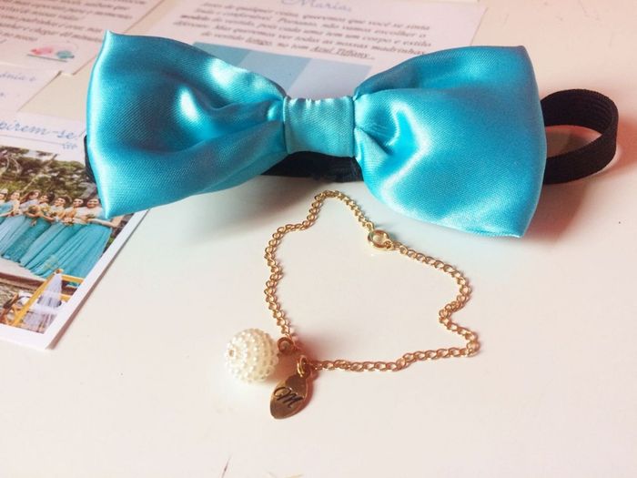 gravata + pulseira para madrinha