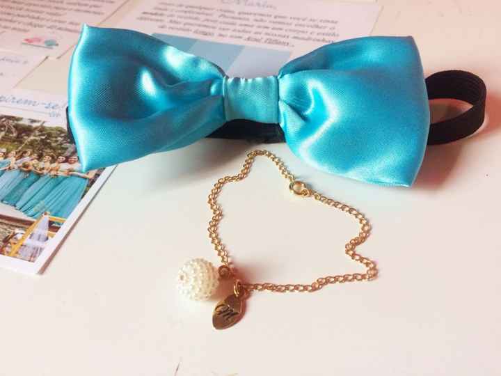 gravata + pulseira para madrinha