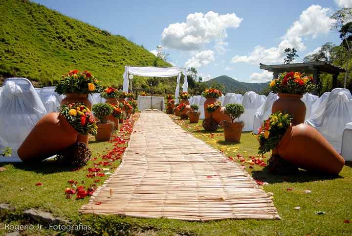 decoração no campo!