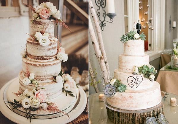 Bolos de casamento no estilo rústico..#inspirações 10