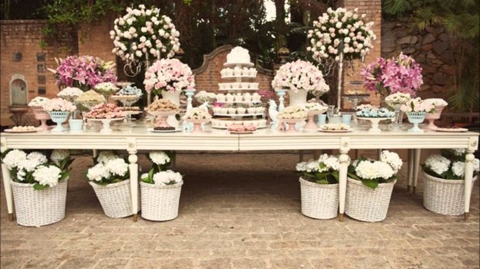 Casamento diurno no sítio - Mesa do bolo...#inspirações 5