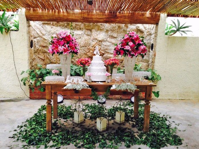 Casamento diurno no sítio - Mesa do bolo...#inspirações 9