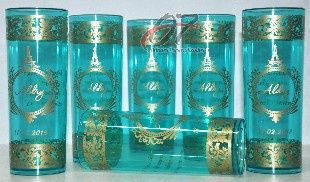 o copo seria nesse modelo,sendo que na cor azul escuro(cor do meu casamento),e os detalhes branco ou