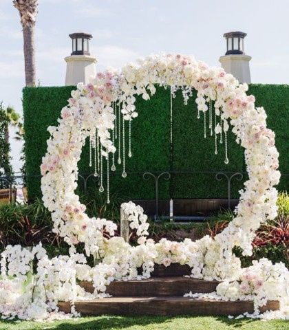 Decoração de casamento com arco circular...#inspiração 4