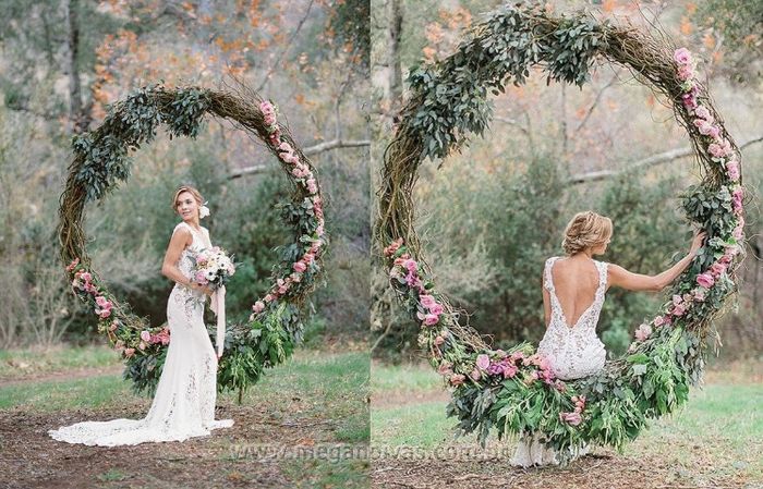 Decoração de casamento com arco circular...#inspiração 8