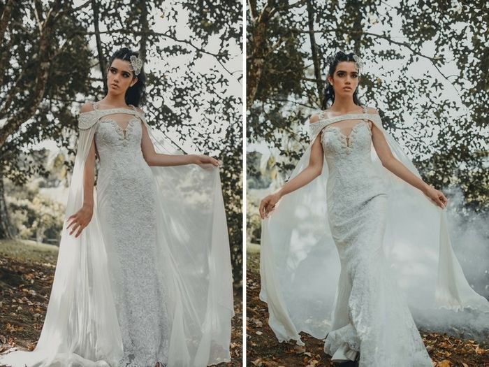5) Noivas de vestido com capa...Sim ou Não?