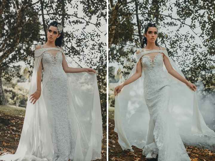 5) Noivas de vestido com capa...Sim ou Não?
