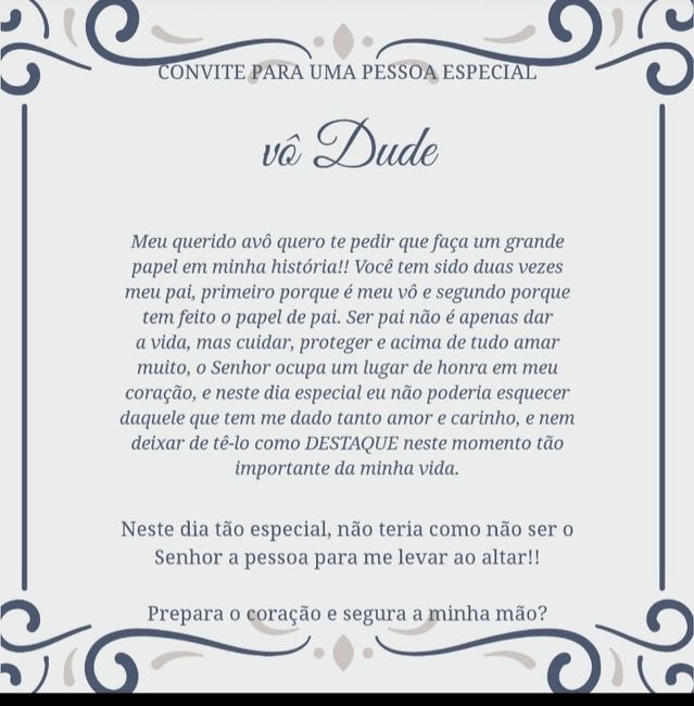 Vô entrando com a noiva no casamento!! - 1