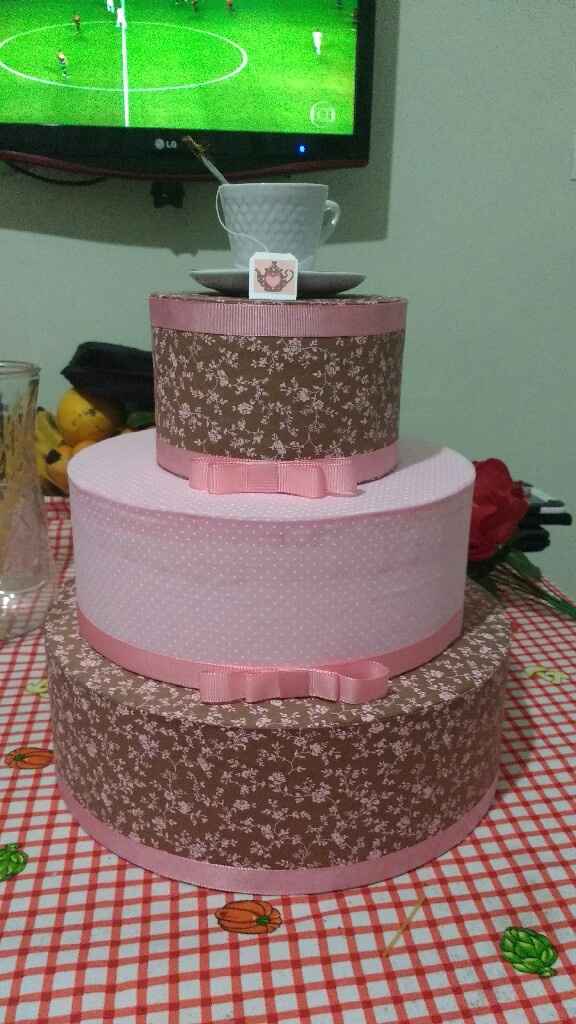 Bolo para decoração do chá de cozinha - 1