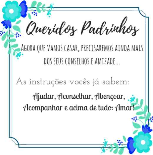 5. Mensagem aos padrinhos