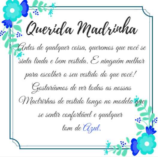 6. Para as madrinhas