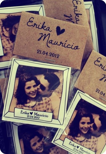 Imã com a foto do casal!