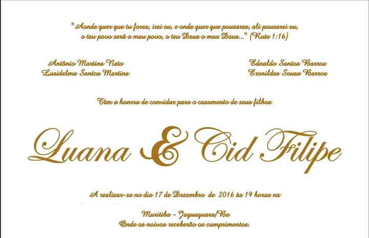 Arte do convite !