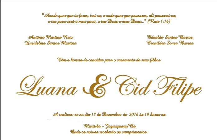 Arte do convite !