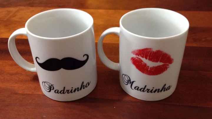 Caneca para convidar Padrinhos e Madrinhas