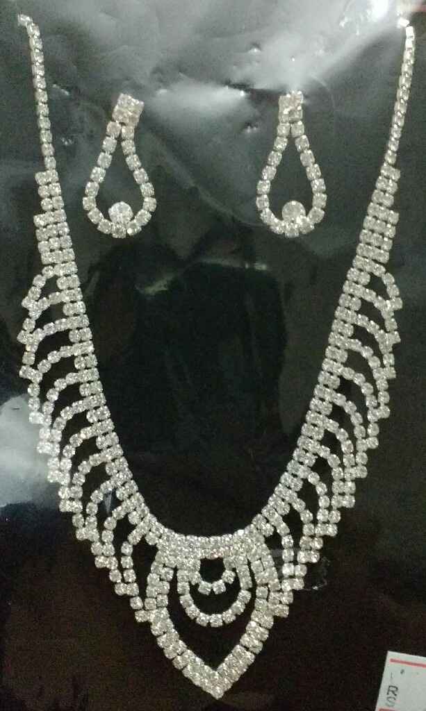 Brinco e colar para a festa de casamento #vemver - 1